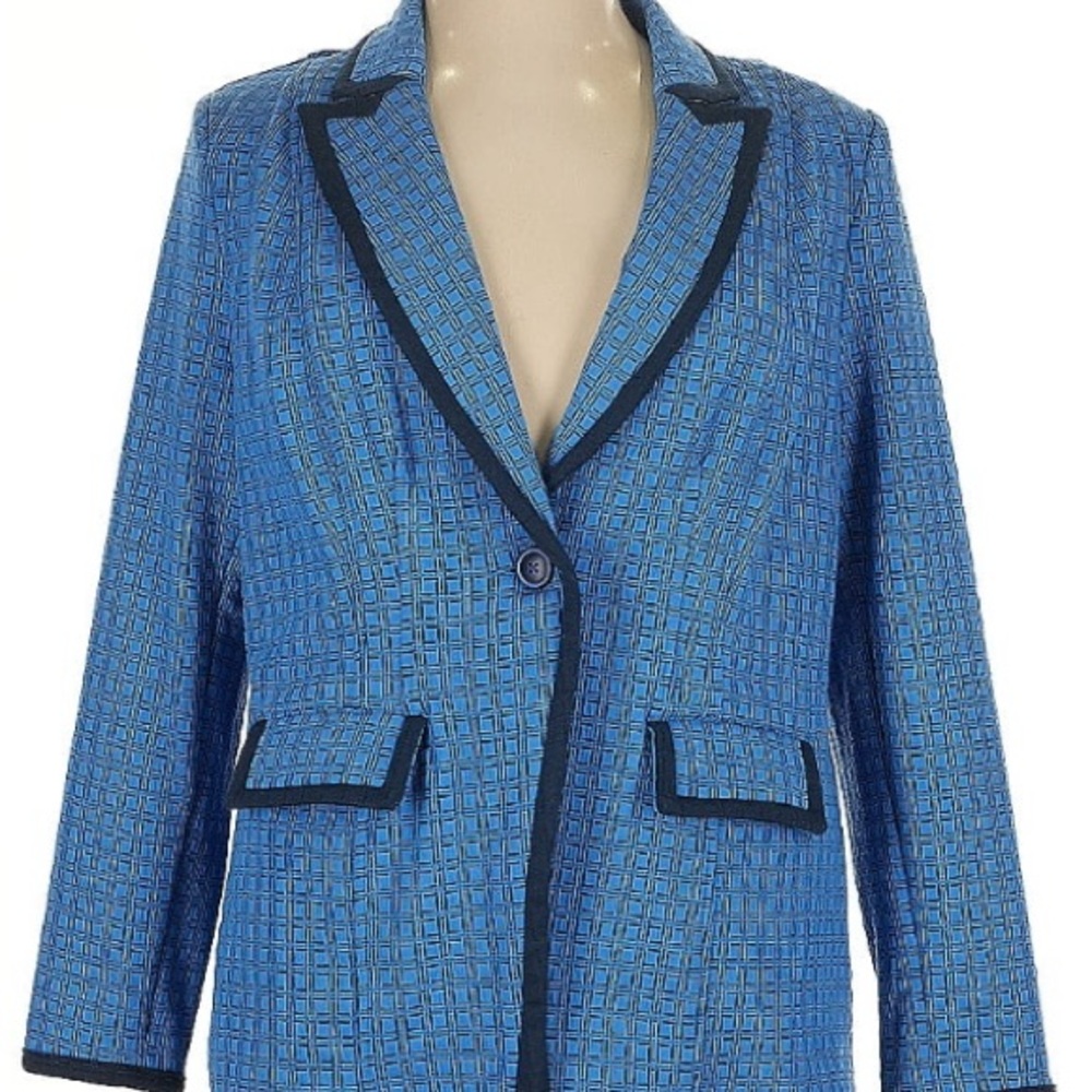 Women's Blue Blazer with Navy Trim